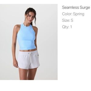 Vuori Seamless Surge Tank Top in Light Blue